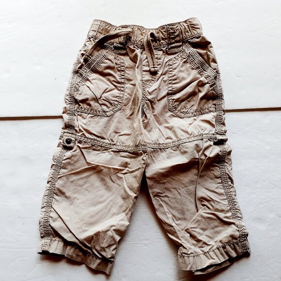 L.O.G.G. H&M Boys Pants Khaki Elastic Waist Pull On 12-18 Months - Picture 1 of 8